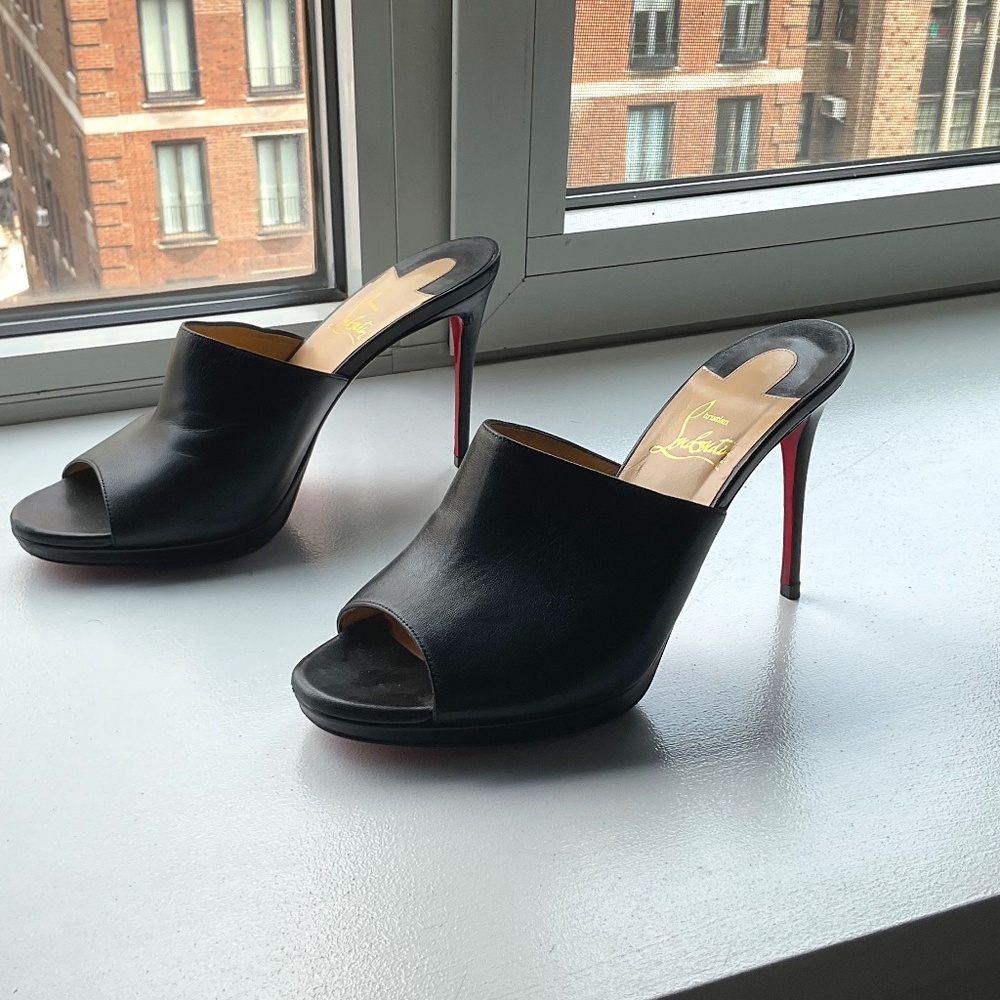 Louboutin Stiletto Mules - super chic and gently worn
